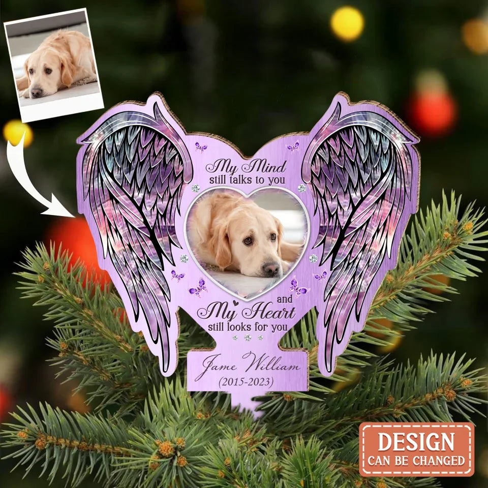 Personalized Memorial Tree Topper - Upload Photo - I Don't Need An Angel On Top Of My Tree I Already Have One In Heaven Looking Down On Me