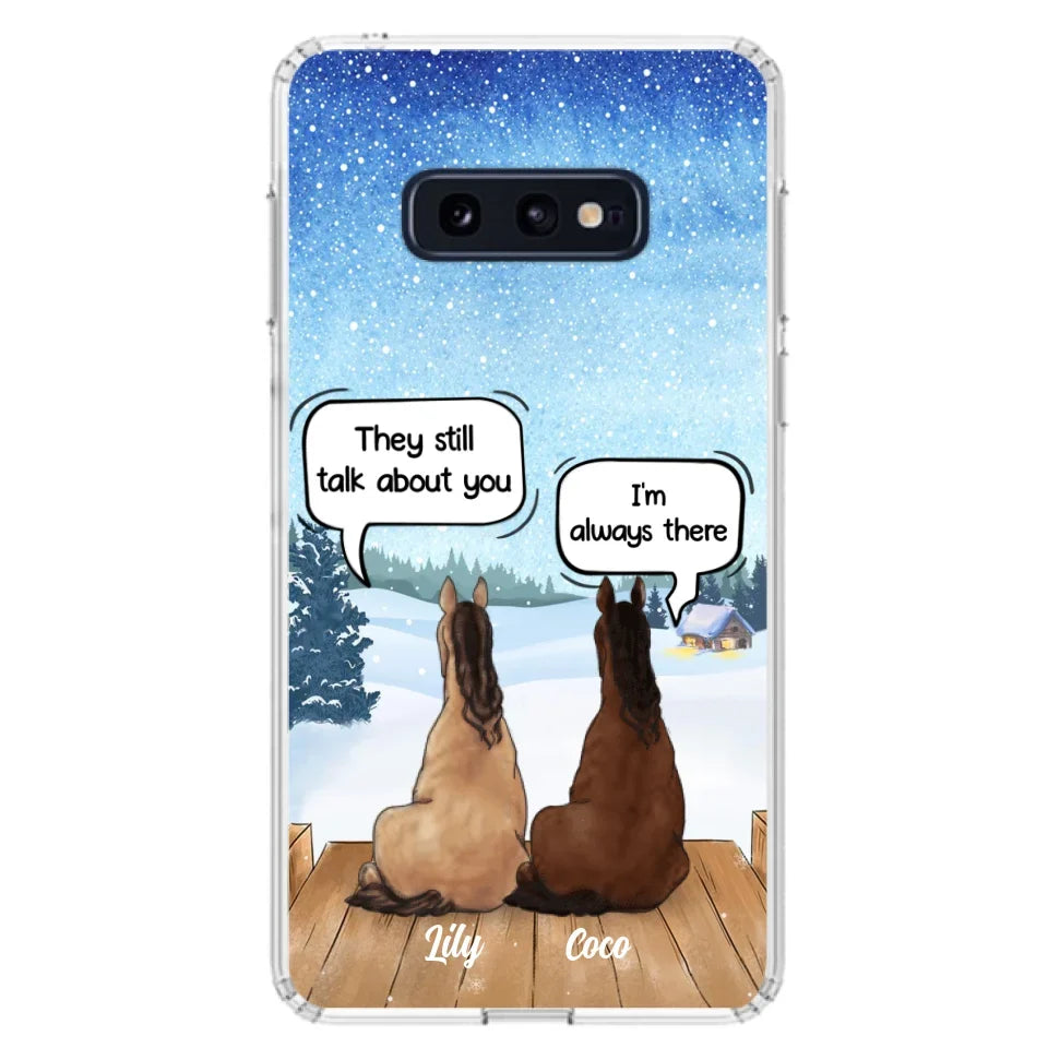 Custom Personalized Dog Horse Phone Case -  Upto 5 Pets - Xmas Gift For Dog/ Horse Lover - Case For iPhone And Samsung