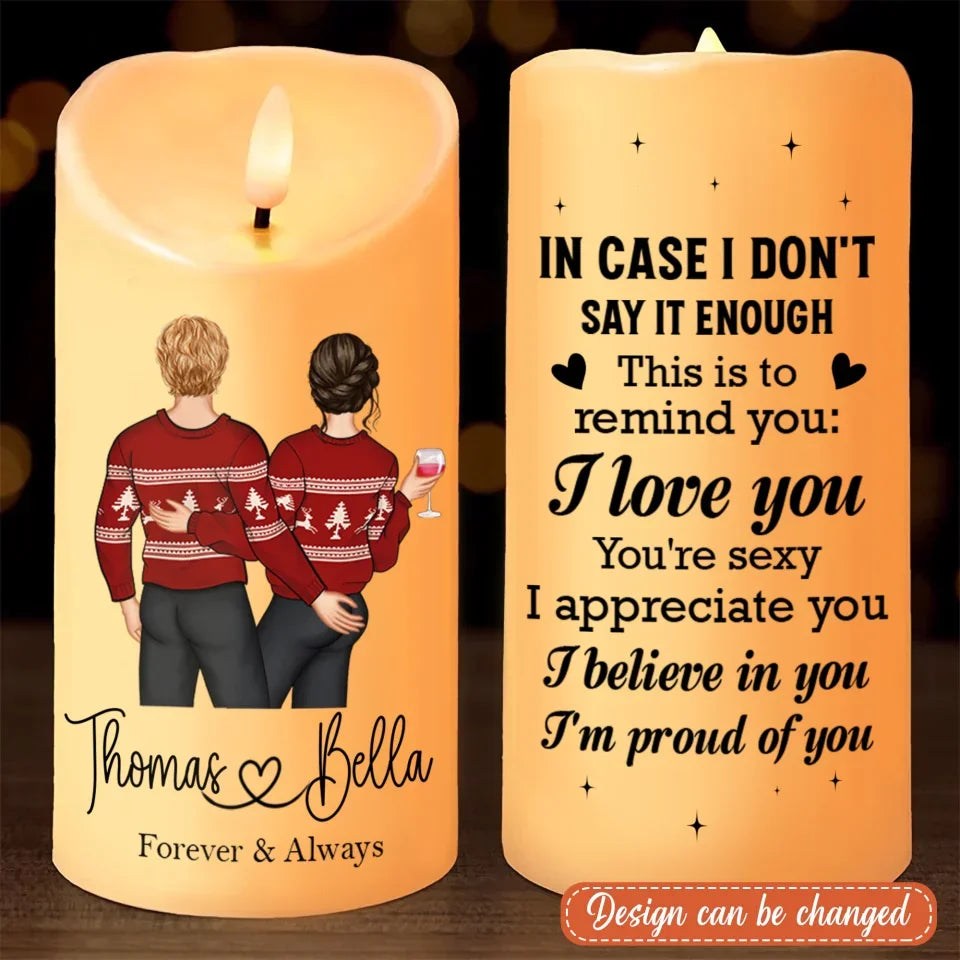 Personalized Couple Led Candle - Gift Idea For Couple/Husband And Wife - This Is To Remind You I Love You