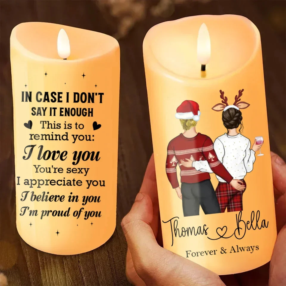 Personalized Couple Led Candle - Gift Idea For Couple/Husband And Wife - This Is To Remind You I Love You