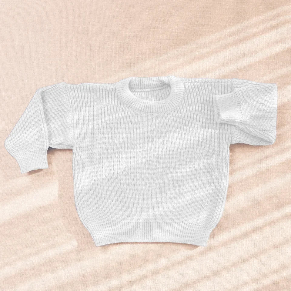 Personalized Hand Embroidered Baby and Toddler Sweaters - Protected By Dogs - Up to 3 Dogs