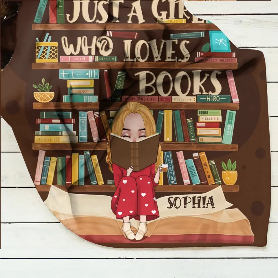 Personalized Reading Girl Quilt/Fleece Throw Blanket - Gift Idea For  Book Lover - Reading Is My Happy Place