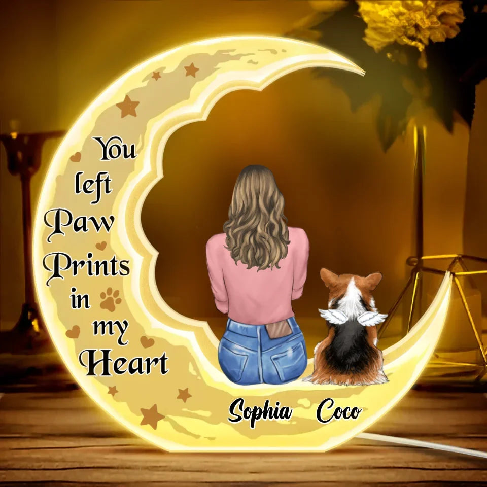 Personalized Memorial Pet Moon Light Box - Memorial Gift Idea For Dog/Cat/Rabbit Lover - Your Light Will Always Shine In My Heart