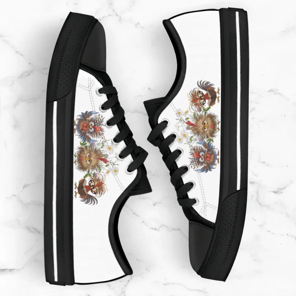 Personalized Chicken Flower Sneakers - Gift Idea For Chicken Lover