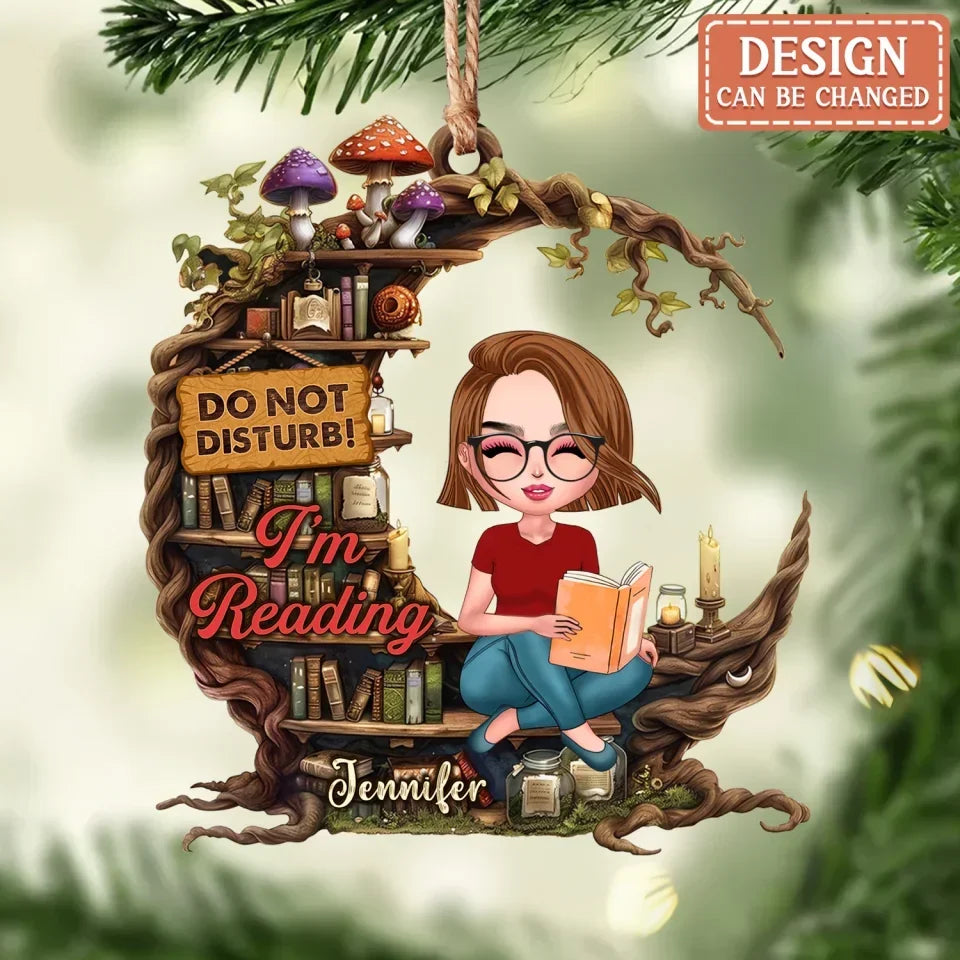 Personalized Reading Wooden Art/Ornament - Gift Idea For Reading Lover - Just A Girl Who Loves Books