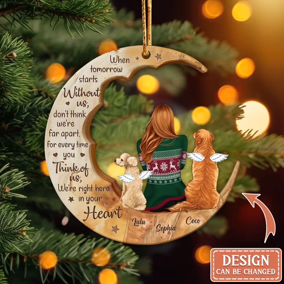 Personalized Memorial Pet Wooden Ornament - Memorial Gift Idea for Cat/Dog Lover - When Tomorrow Starts Without Me