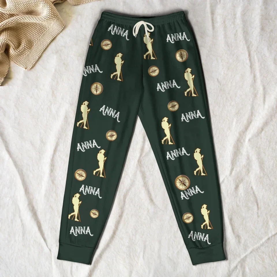 Personalized Hiking AOP Unisex Sweatpants - Gift Idea For Hiking Lover