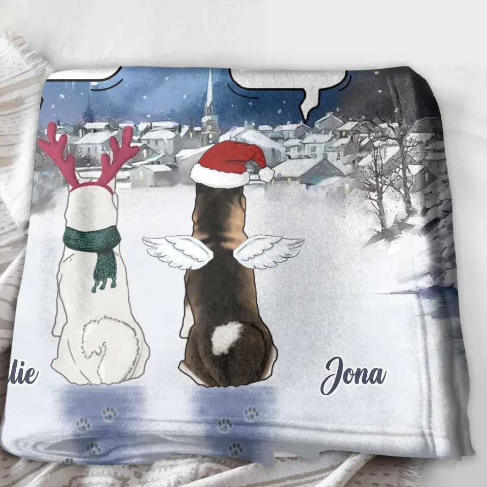 Personalized Memorial Dog Quilt/Fleece Throw Blanket - Memorial Gift Idea For Pet Lover - They Still Talk About You