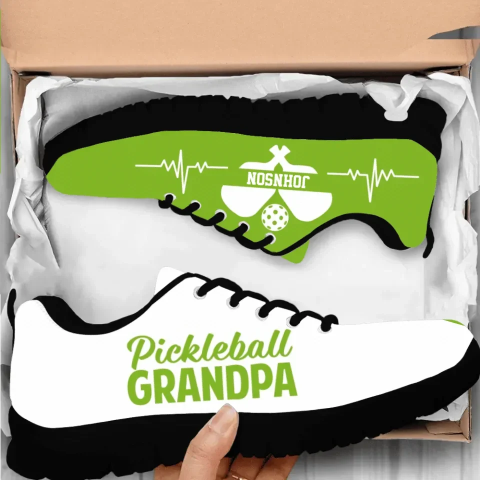 Personalized Pickle Ball Grandpa Sneakers - Gift Idea For Grandpa/Pickle Ball Lover