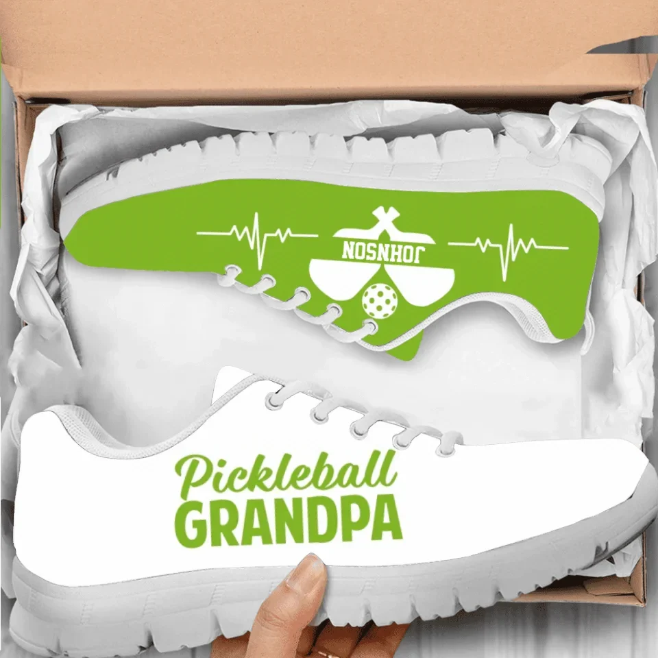 Personalized Pickle Ball Grandpa Sneakers - Gift Idea For Grandpa/Pickle Ball Lover