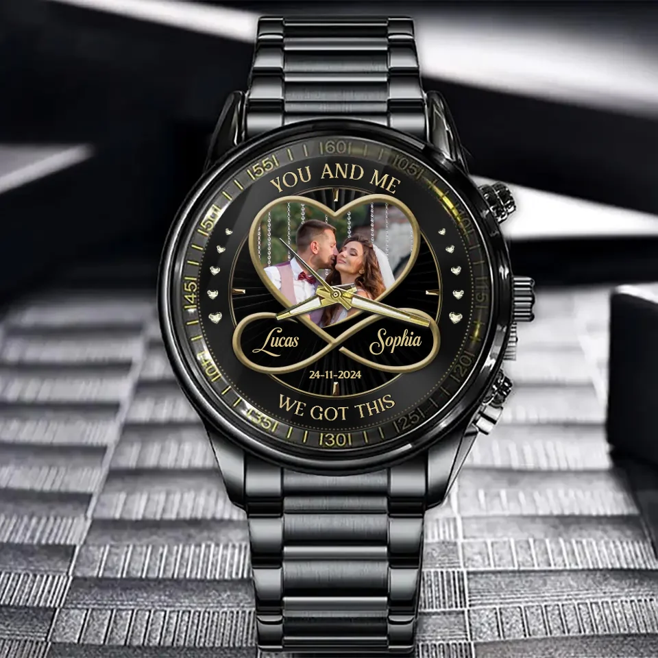 Personalized Couple Watch - Anniversary/Birthday/Christmas Gift For Couple/Husband Wife - You Lucky Bastard