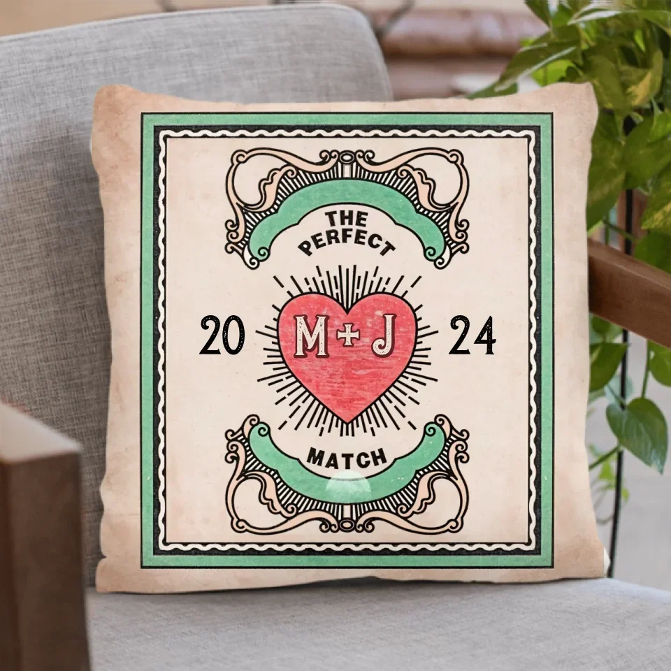 Personalized Couple Quilt/Fleece Throw Blanket/Pillow Cover - Gift Idea For Couple - The Perfect Match