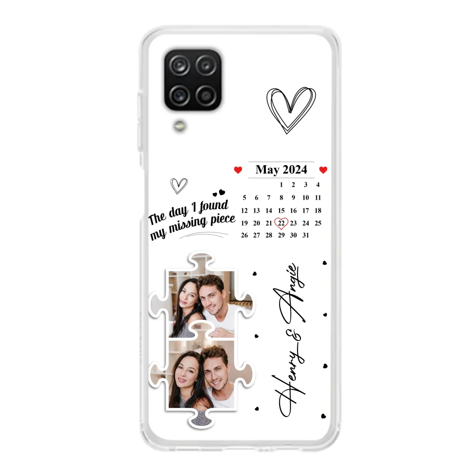 Custom Personalized Couple Phone Case For iPhone/ Samsung - Anniversary Gift For Couple - Upload Photos - The Day I Found My Missing Piece
