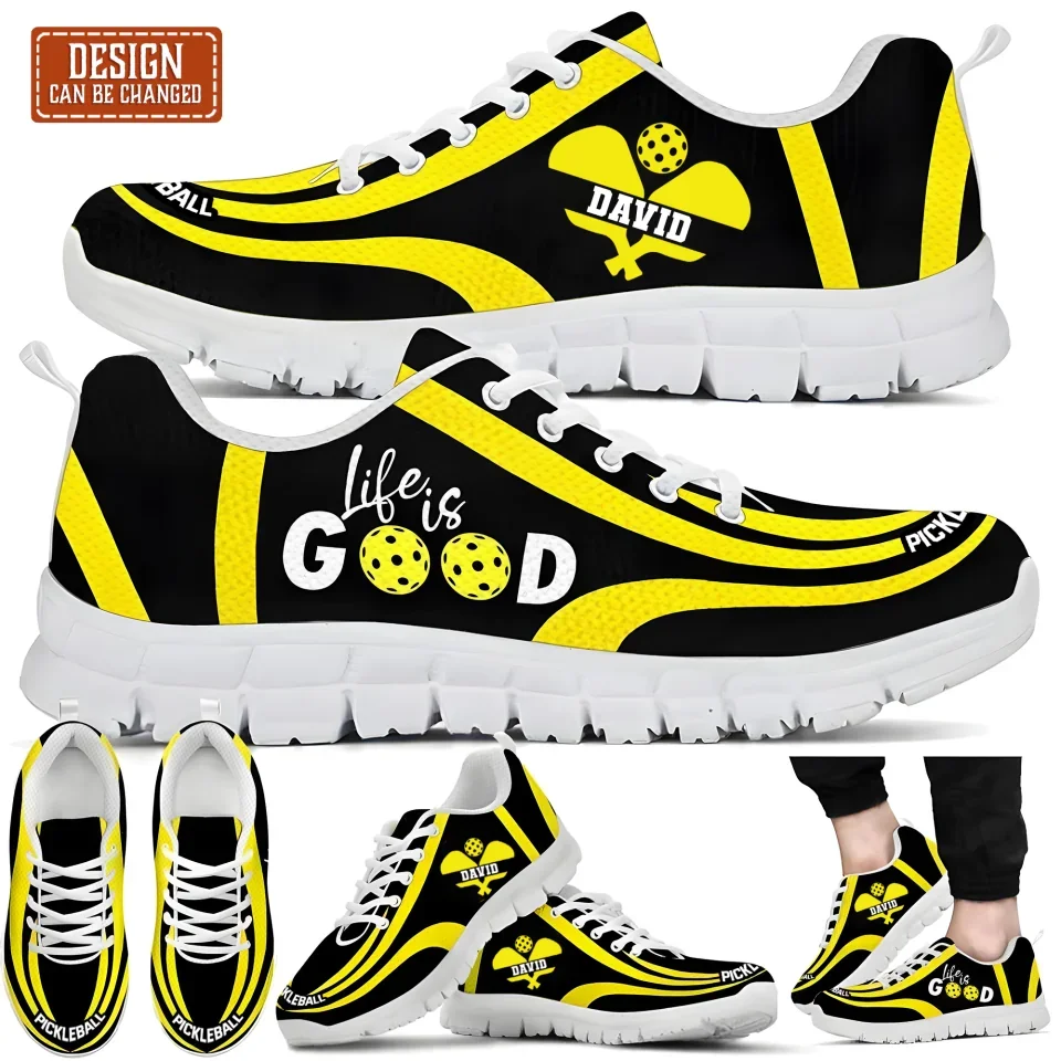 Personalized Pickleball Sneakers - Gift Idea For Pickleball Lover - Life Is Good