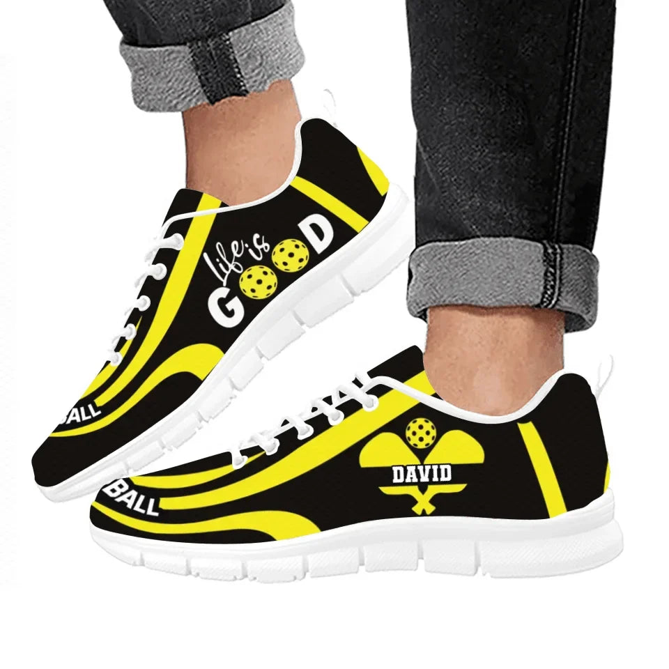 Personalized Pickleball Sneakers - Gift Idea For Pickleball Lover - Life Is Good