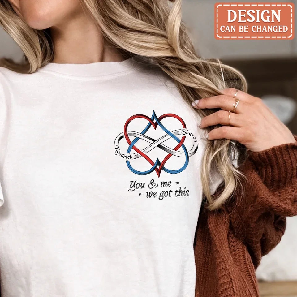 Personalized Couple T-shirt/Hoodie - Gift Idea For Couple - I Love You To Infinity And Beyond