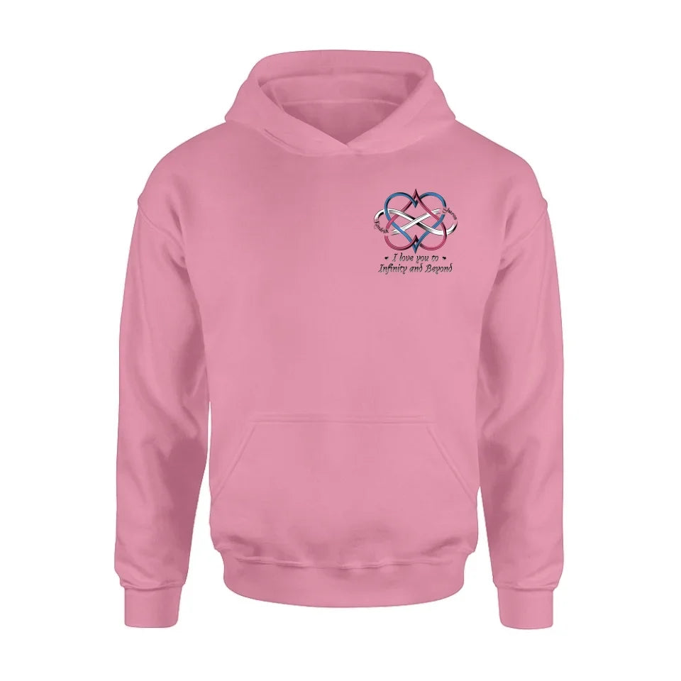 Personalized Couple T-shirt/Hoodie - Gift Idea For Couple - I Love You To Infinity And Beyond