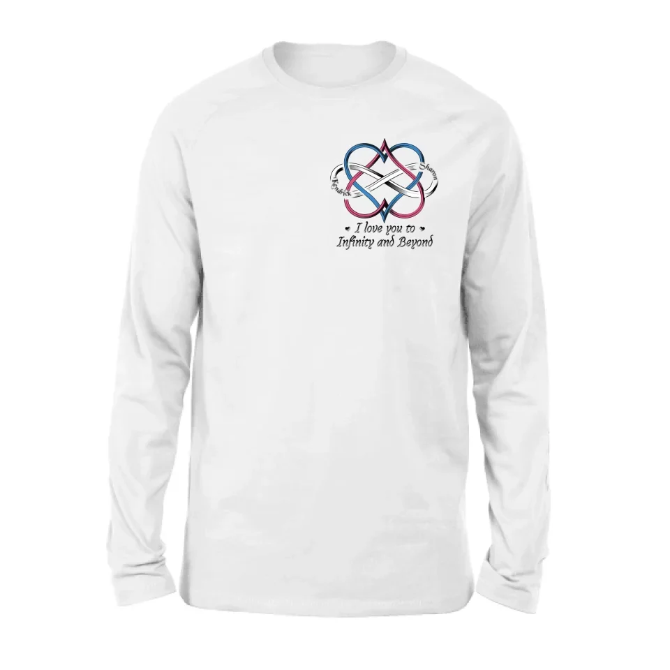 Personalized Couple T-shirt/Hoodie - Gift Idea For Couple - I Love You To Infinity And Beyond