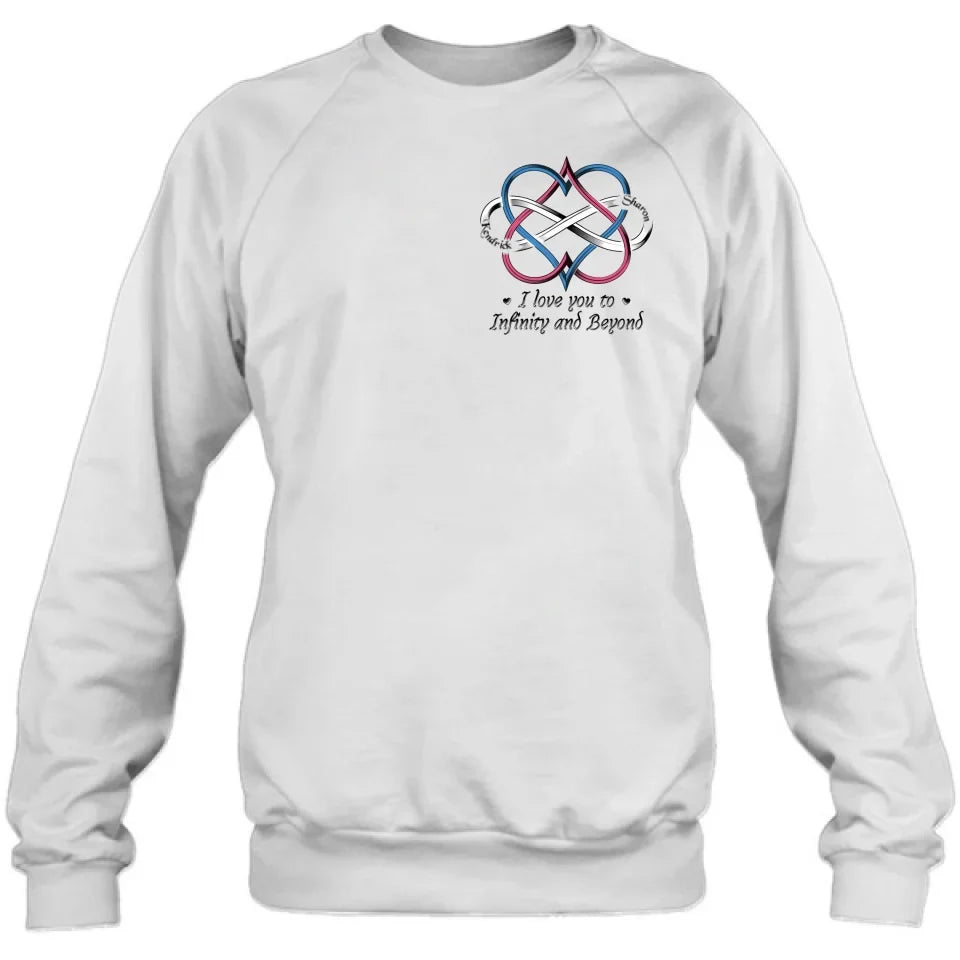 Personalized Couple T-shirt/Hoodie - Gift Idea For Couple - I Love You To Infinity And Beyond