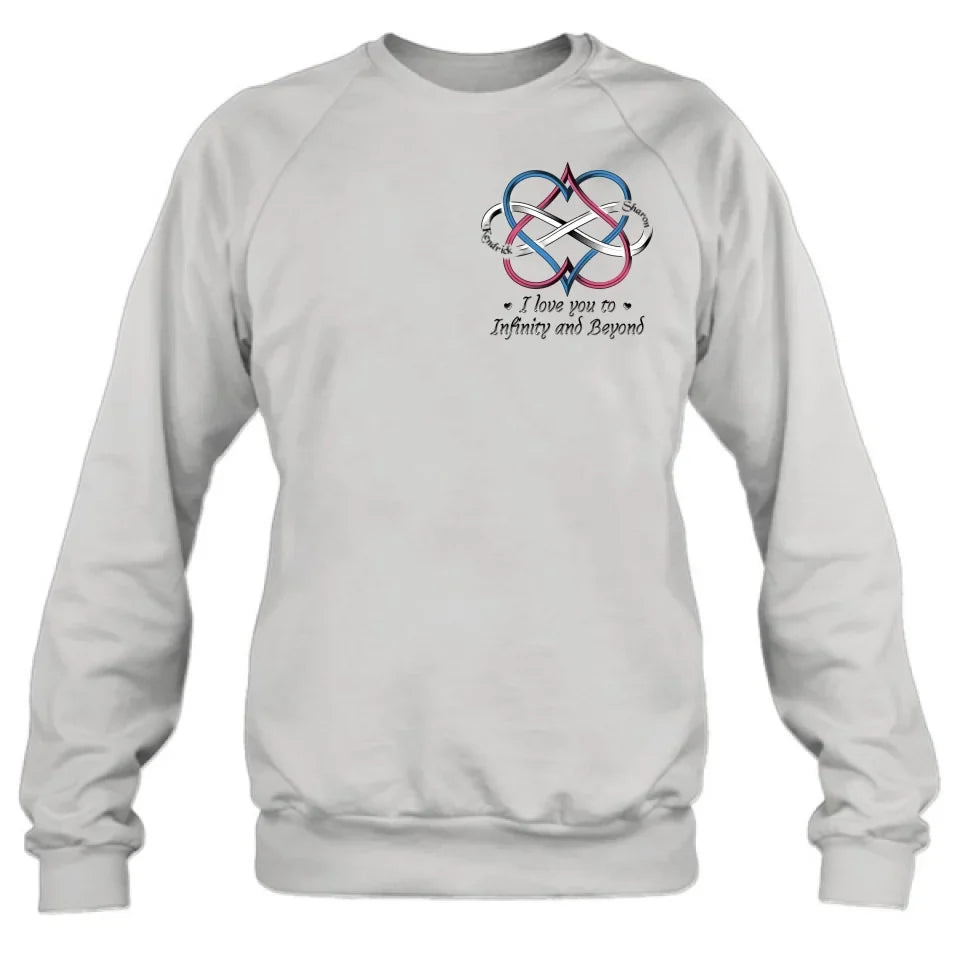 Personalized Couple T-shirt/Hoodie - Gift Idea For Couple - I Love You To Infinity And Beyond