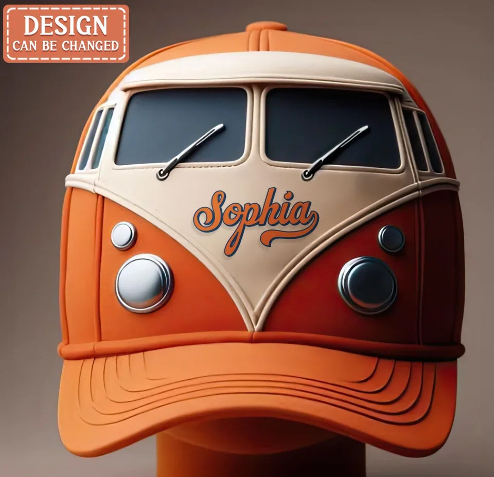 Personalized Bus Baseball Cap - Gift Idea For Friend/Birthday - Custom Name