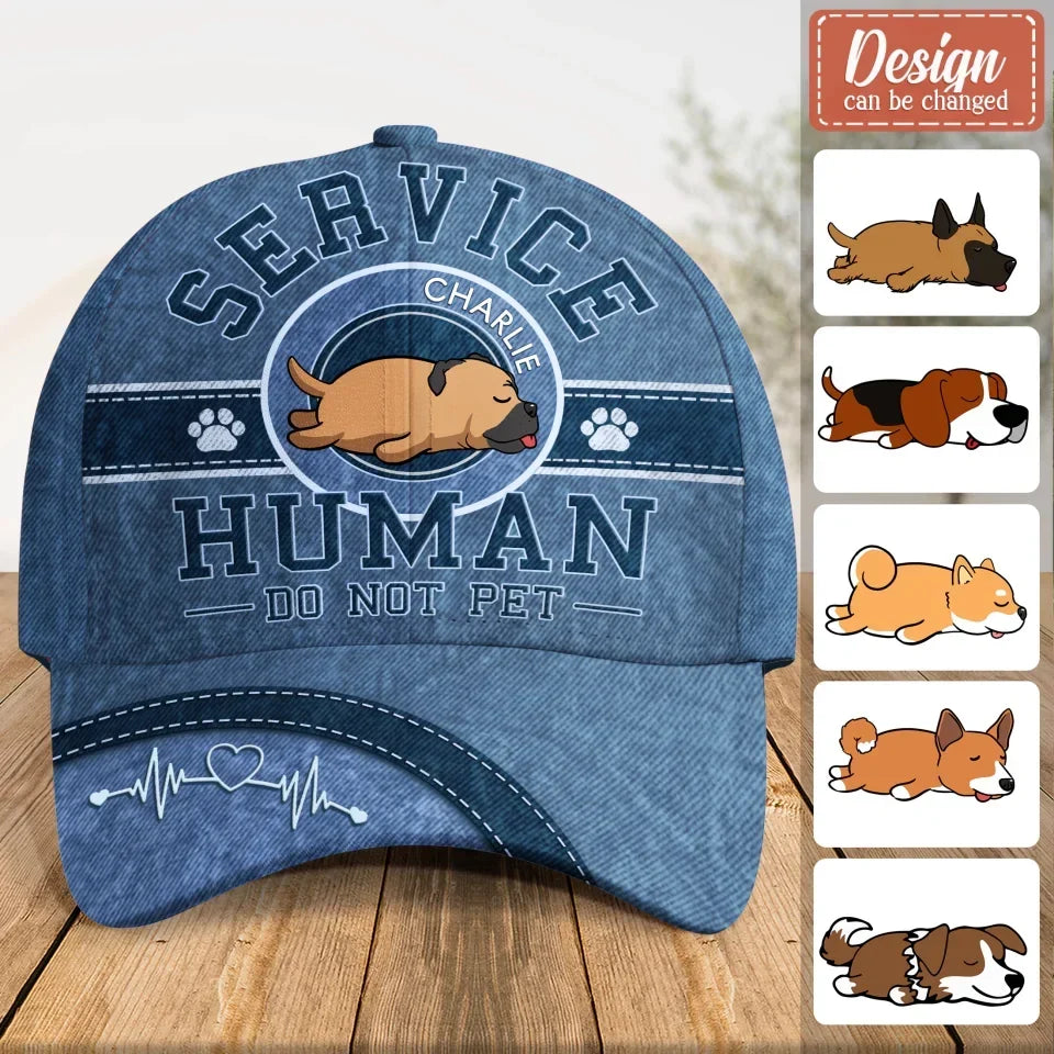 Personalized Dog Mom Baseball Cap - Gift Idea For Dog Owner - Service Human Do Not Pet