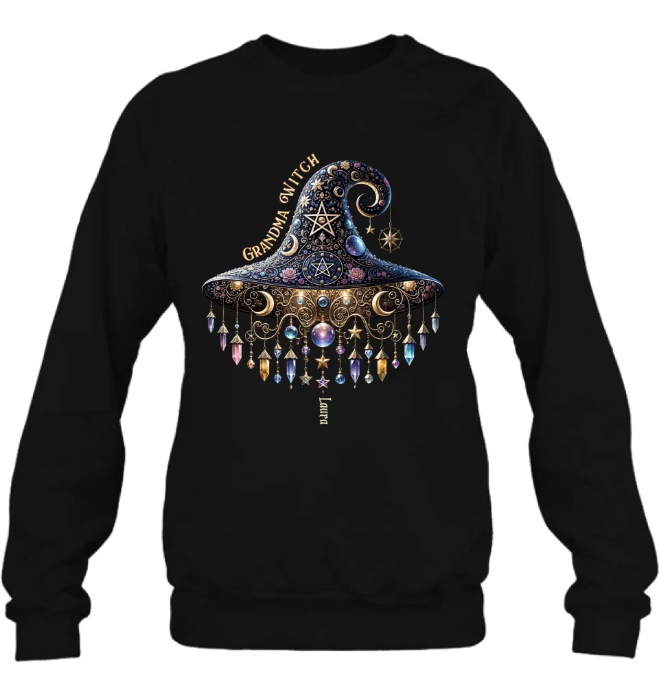Personalized Grandma Witch T-shirt/Long Sleeve/Sweatshirt/Hoodie - Gift Idea For Grandma - Up to 13 Kids