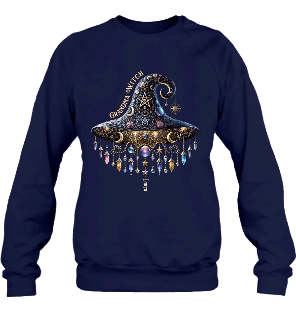 Personalized Grandma Witch T-shirt/Long Sleeve/Sweatshirt/Hoodie - Gift Idea For Grandma - Up to 13 Kids