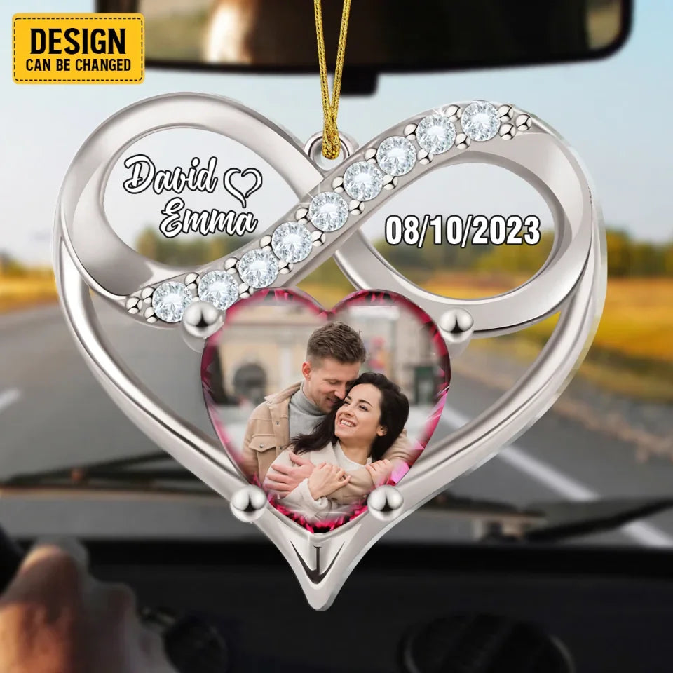 Personalized Couple Acrylic Ornament - Gift Idea For Couple/Valentine - Upload Photo