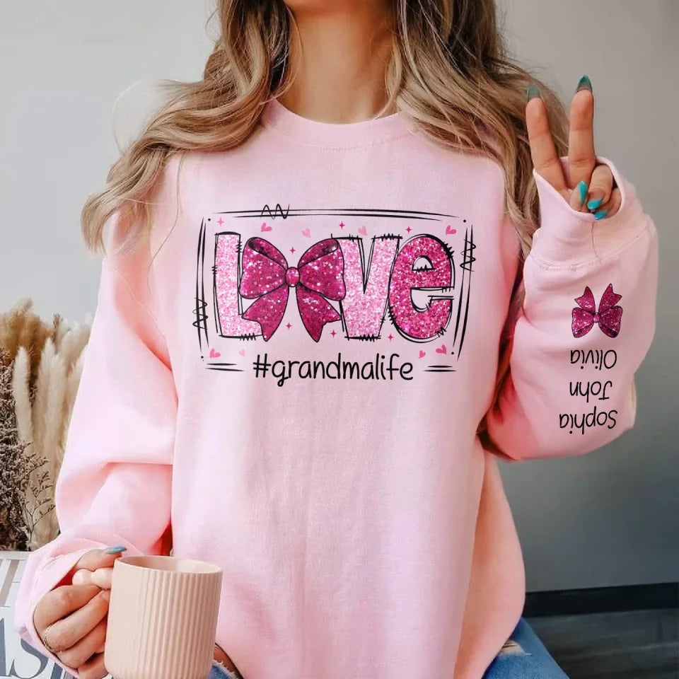 Personalized Grandma AOP Sweater - Gift To Grandma/Mom - Up to 10 Kids - Love Grandma Life