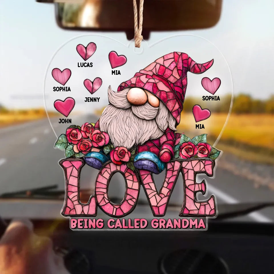 Personalized Grandma Acrylic Ornament - Gift Idea For Grandma with up to 7 Kids - Love Being Called Grandma