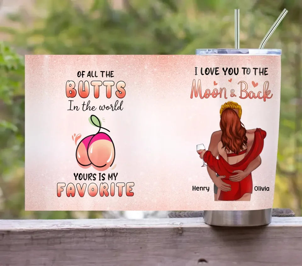 Personalized Couple Tumbler - Funny Gift Idea For Couple/Husband And Wife - Yours Is My Favorite