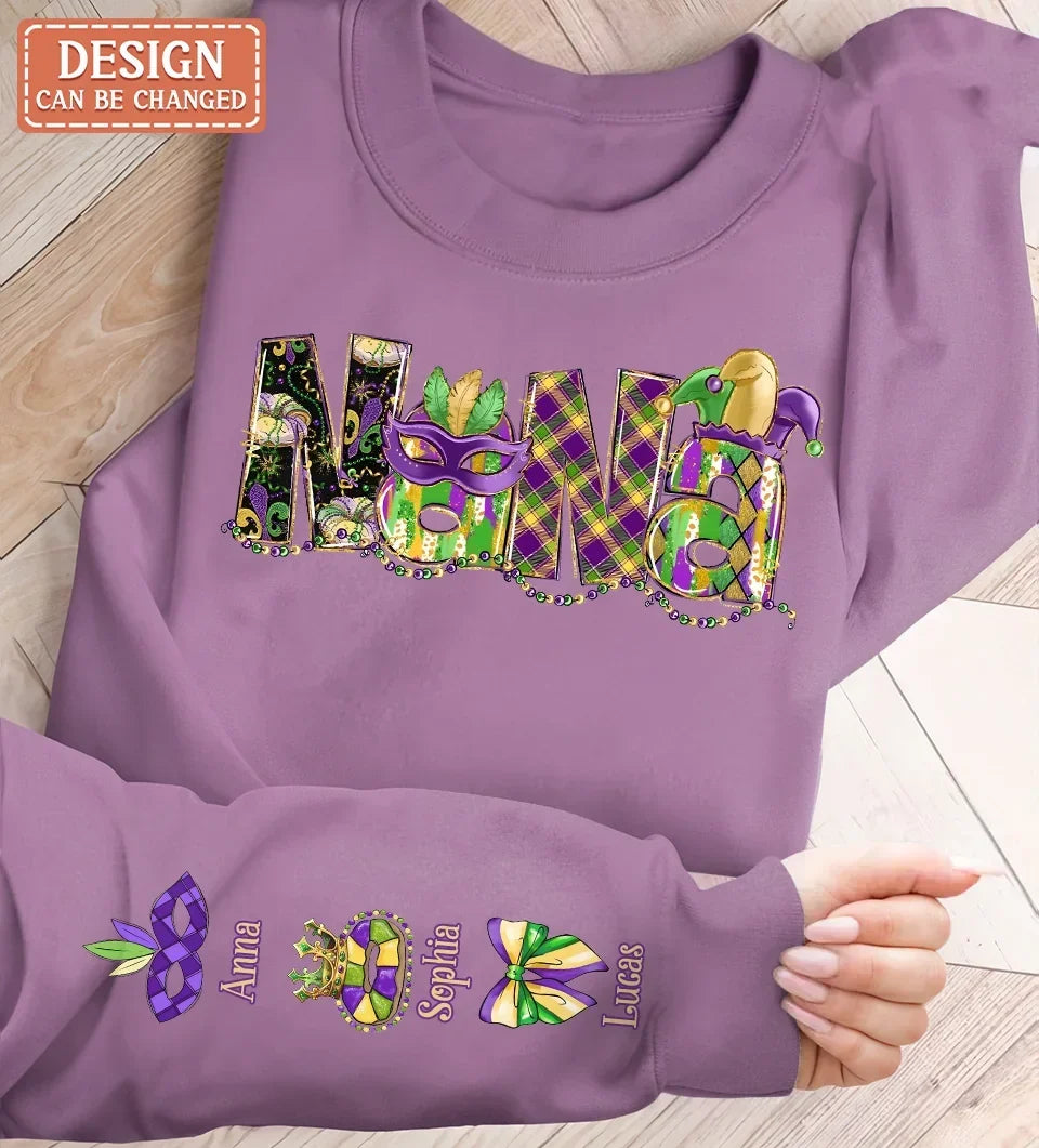 Personalized Grandma Mother AOP Sweater - Gift To Grandma/Mom - Up to 6 Kids