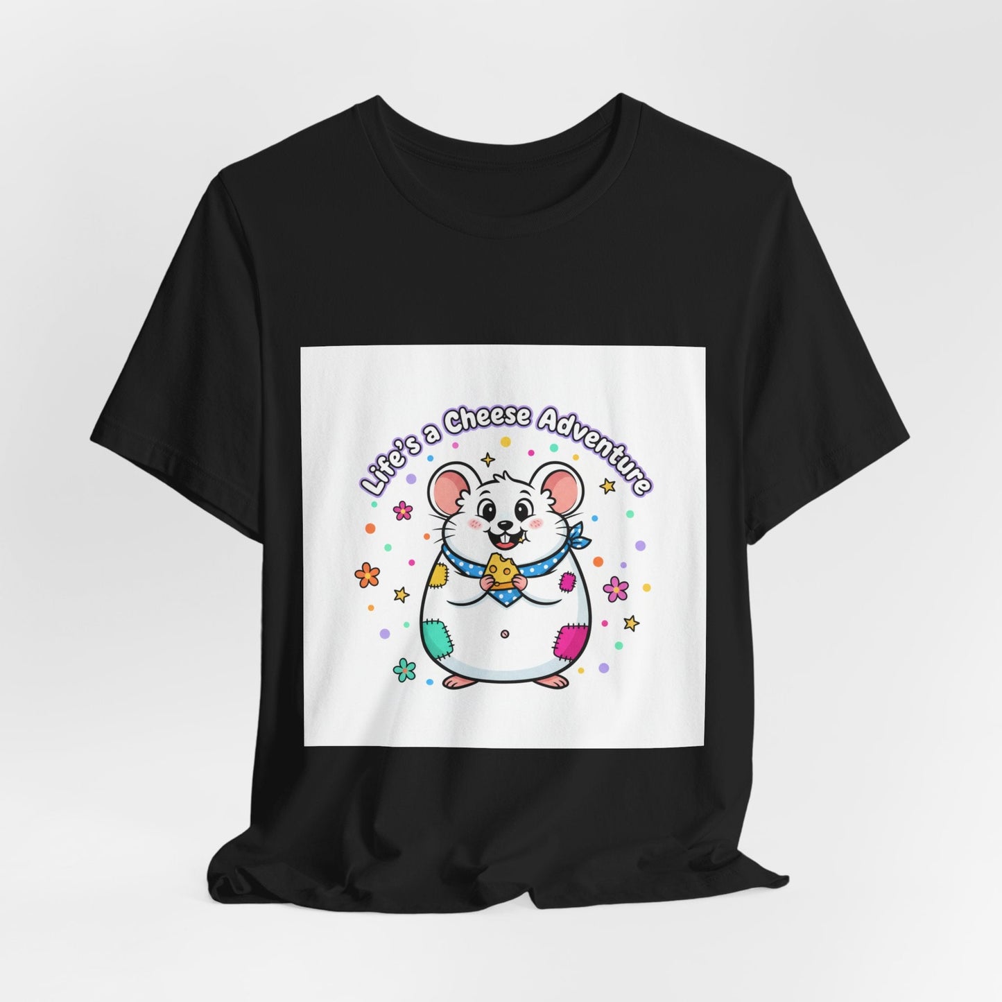 Cheese Adventure Mouse Tee | Rodent-core, quirky animal design