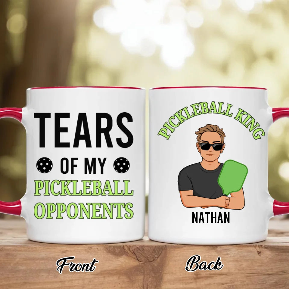 Personalized Pickleball Accent Mug - Gift Idea For Pickleball Lover - Tears Of My Pickleball Opponents
