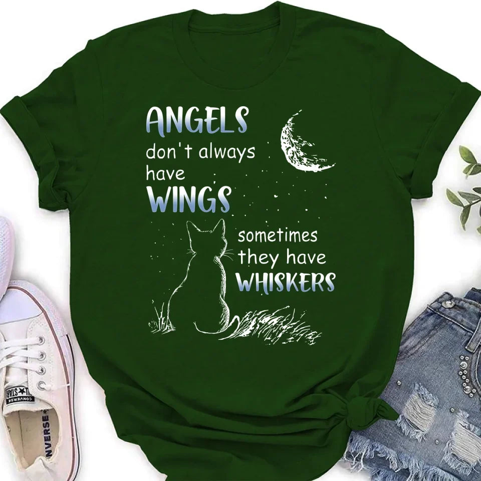 Personalized Dog/Cat T-shirt/Long Sleeve/Sweatshirt/Hoodie - Memorial Gift Idea For Pet Lover - Angels Don't Always Have Wings