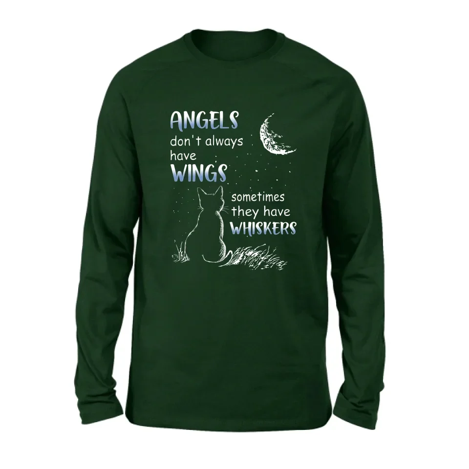 Personalized Dog/Cat T-shirt/Long Sleeve/Sweatshirt/Hoodie - Memorial Gift Idea For Pet Lover - Angels Don't Always Have Wings