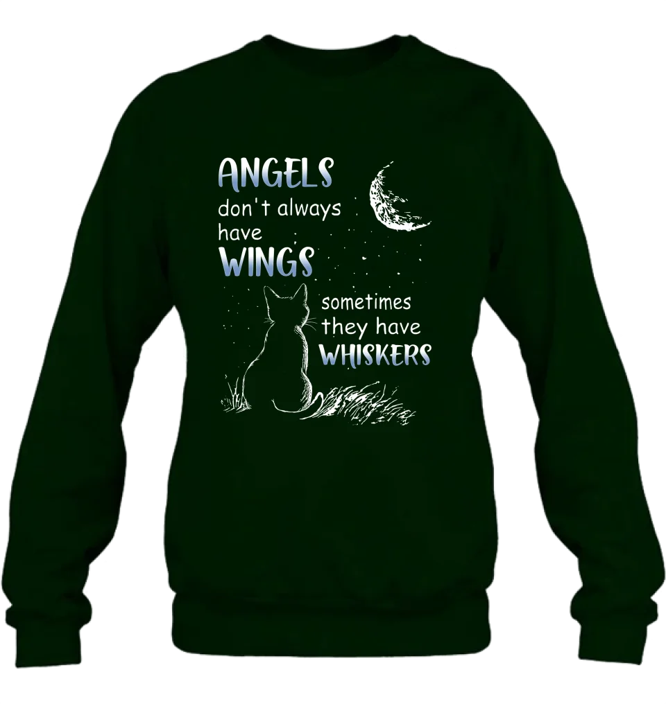 Personalized Dog/Cat T-shirt/Long Sleeve/Sweatshirt/Hoodie - Memorial Gift Idea For Pet Lover - Angels Don't Always Have Wings