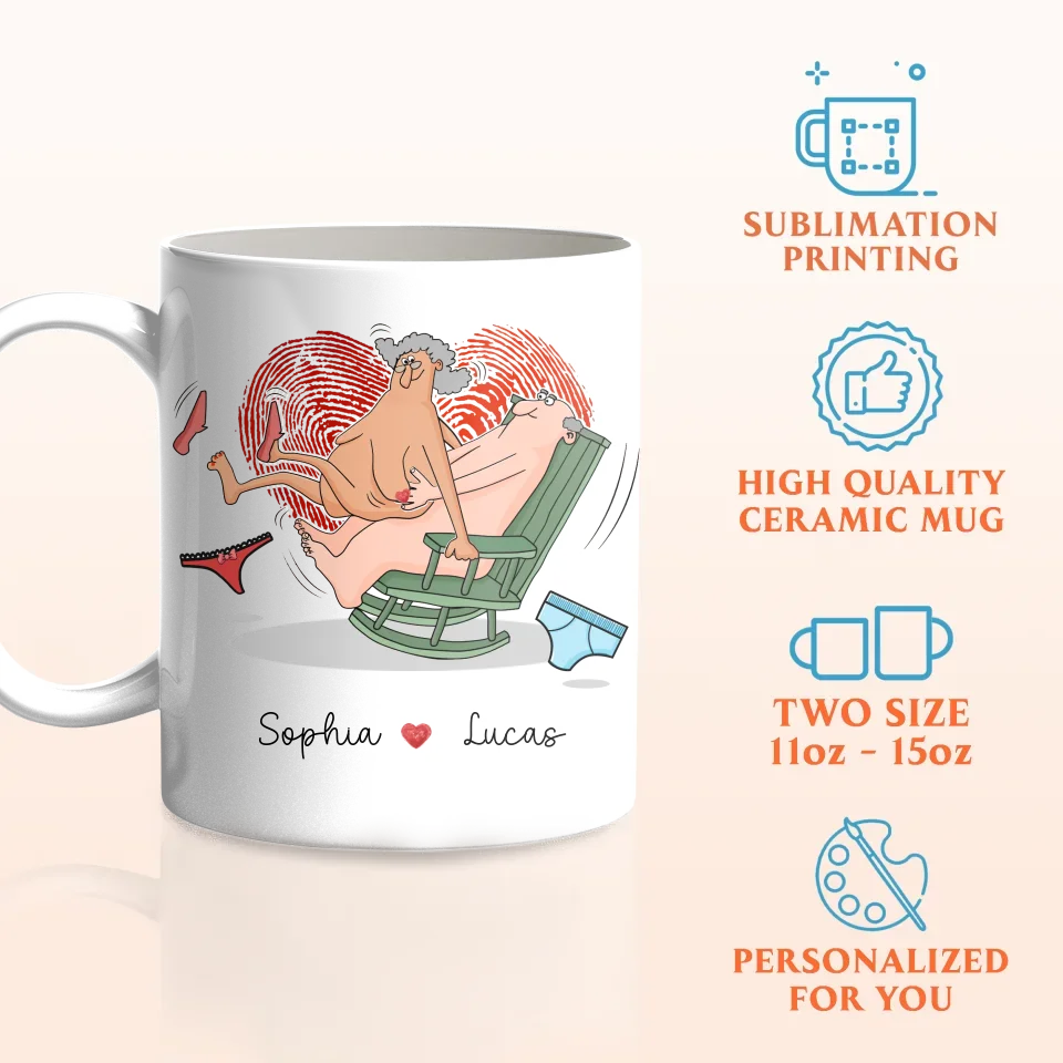 Personalized Old Couple Coffee Mug - We Are Never Too Old For This - Gift Idea For Husband/Wife/Valentine