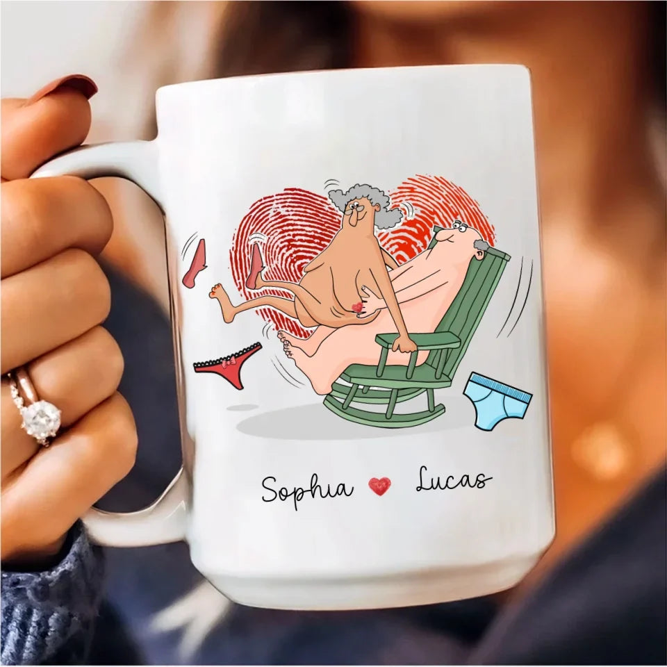 Personalized Old Couple Coffee Mug - We Are Never Too Old For This - Gift Idea For Husband/Wife/Valentine