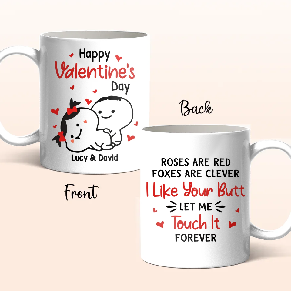 Personalized Couple Coffee Mug - Gift Idea For Husband/Wife - Happy Valentine's Day