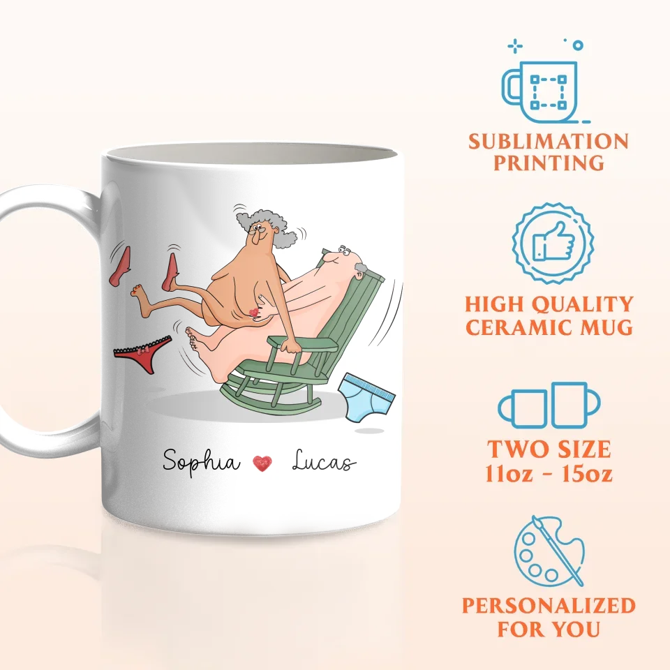 Personalized Old Couple Coffee Mug - Gift Idea For Husband/Wife/Valentine - We Are Never Too Old For This