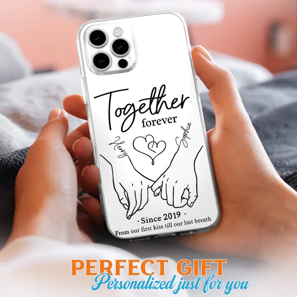 Custom Personalized Couple Phone Case For iPhone/ Samsung - Gift Idea For Couple - Together Forever