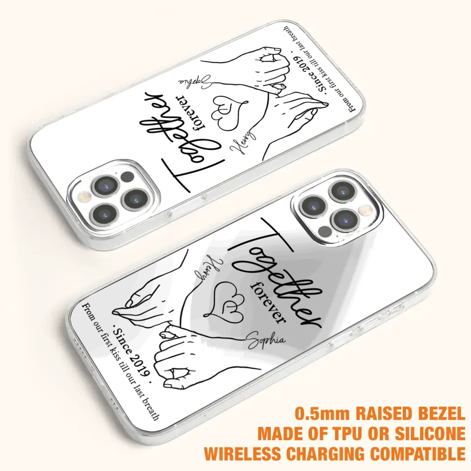 Custom Personalized Couple Phone Case For iPhone/ Samsung - Gift Idea For Couple - Together Forever