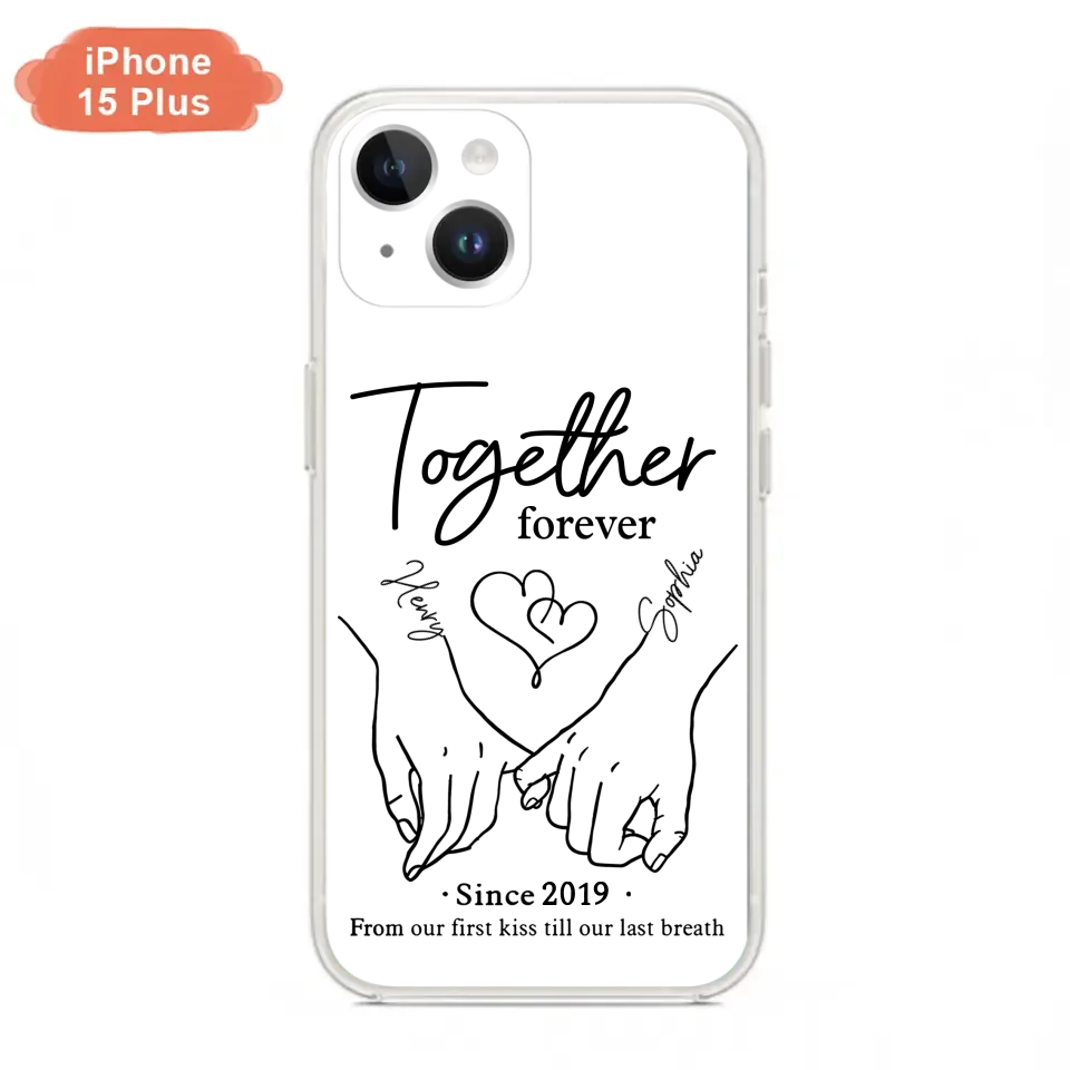 Custom Personalized Couple Phone Case For iPhone/ Samsung - Gift Idea For Couple - Together Forever