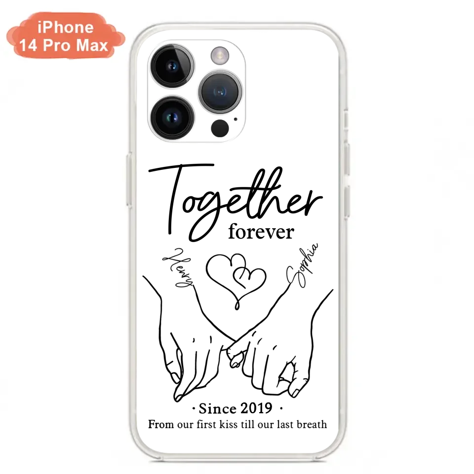 Custom Personalized Couple Phone Case For iPhone/ Samsung - Gift Idea For Couple - Together Forever