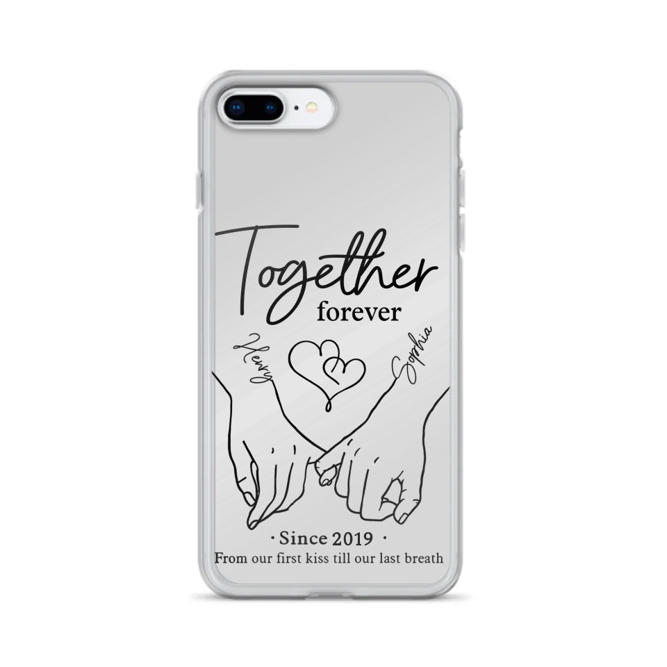 Custom Personalized Couple Phone Case For iPhone/ Samsung - Gift Idea For Couple - Together Forever