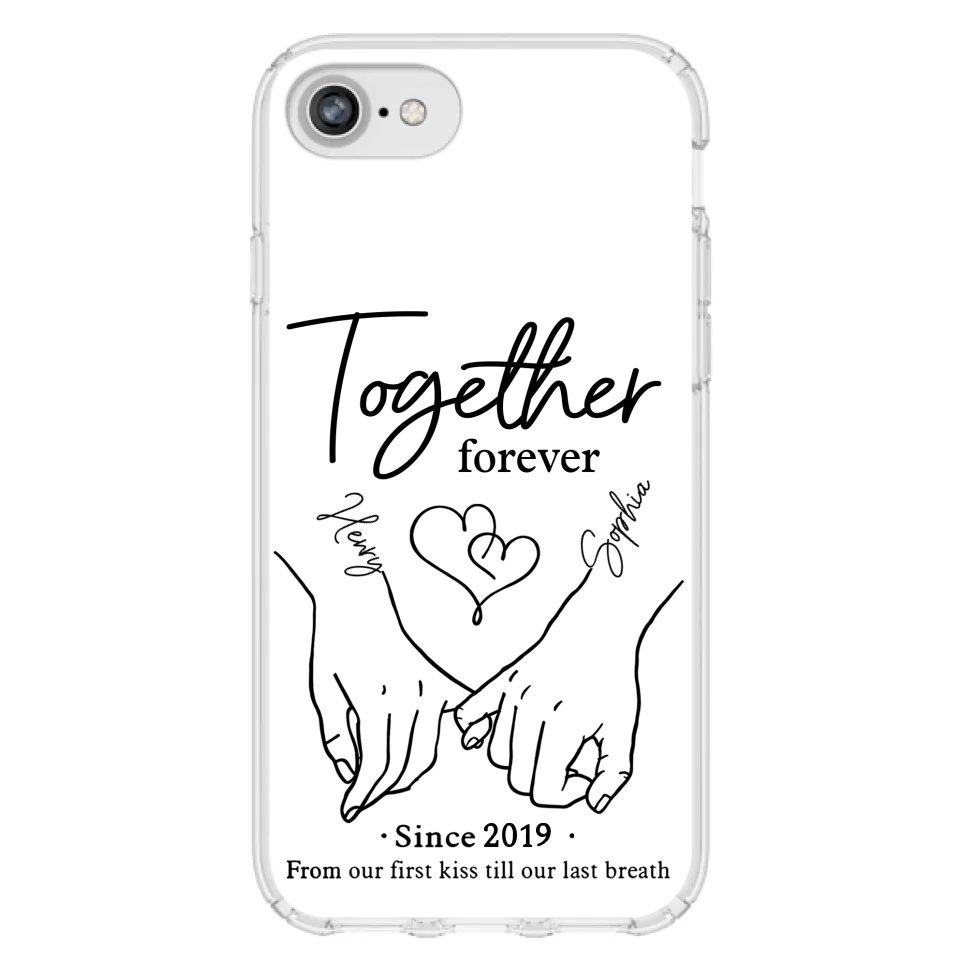 Custom Personalized Couple Phone Case For iPhone/ Samsung - Gift Idea For Couple - Together Forever