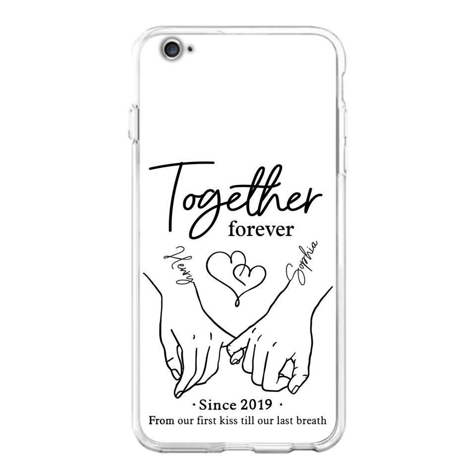 Custom Personalized Couple Phone Case For iPhone/ Samsung - Gift Idea For Couple - Together Forever