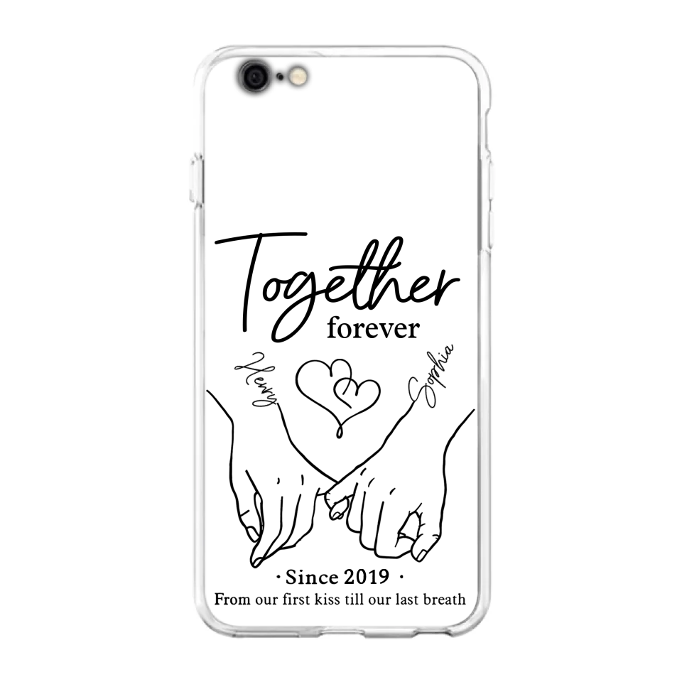 Custom Personalized Couple Phone Case For iPhone/ Samsung - Gift Idea For Couple - Together Forever
